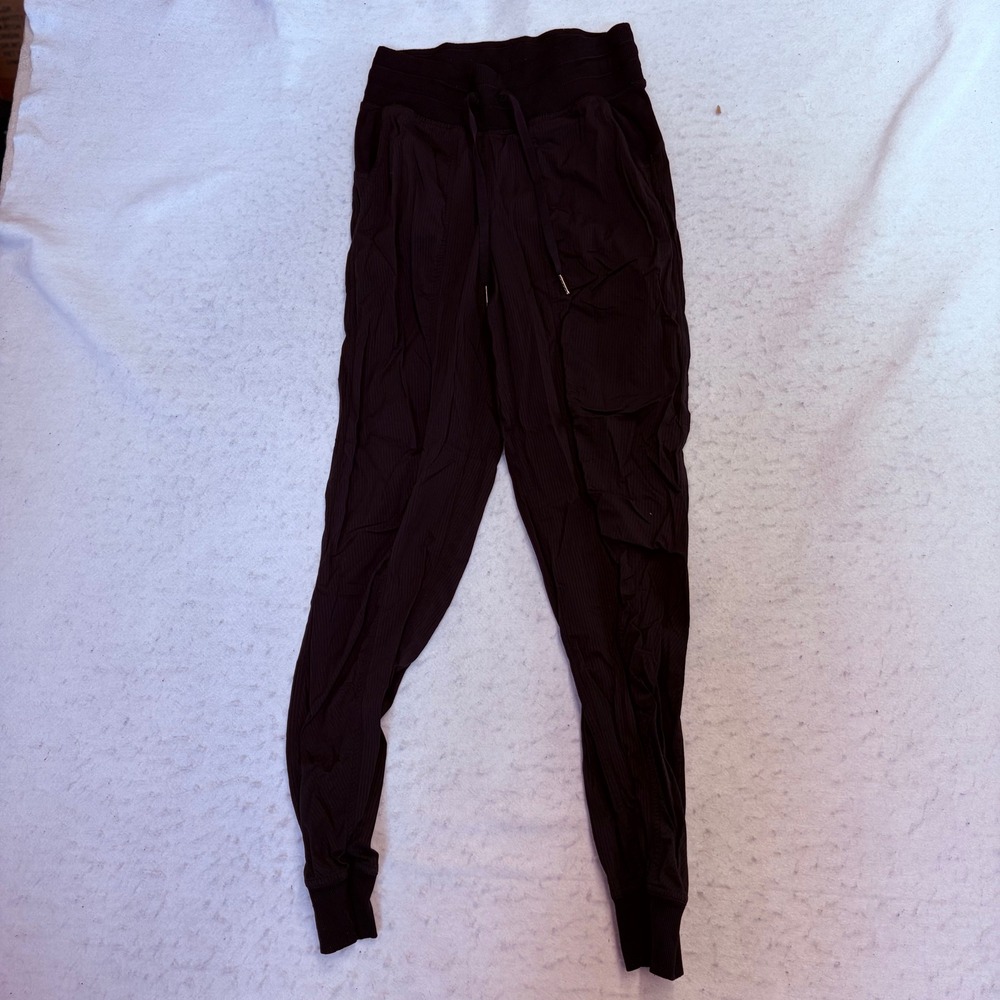 Lululemon Align Jogger Womens 4 Black Ribbed High Rise Activewear